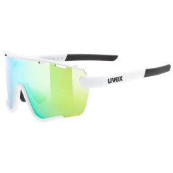 Einzelstück Uvex Sportstyle 236 Sportbrille Set - White Mat Mirror Green, Clear