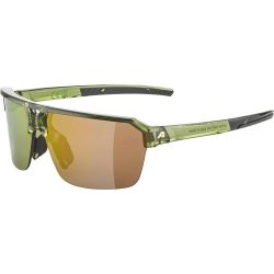 Alpina Swift Hr Sonnenbrille - green-transparent matt, mirror gold cat.3