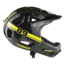 Casco Mtbe Full Face Velohelm - carbon, neongrün