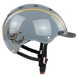 Casco Nori Kinder Reithelm - grau Glückspferd