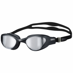 Arena The One Mirror Schwimmbrille schwarz, Harte GläserVerspiegelte Gläser