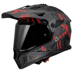 LS2 MX702 Pioneer 2 Crazy Helmet - red