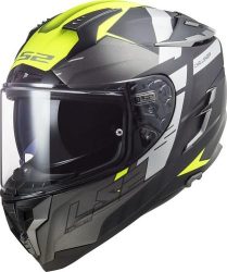 LS2 FF327 Challenger Allert Helmet - matt titanium hi-vis yellow