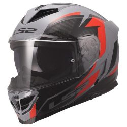 LS2 FF818 Storm 3 Dynamo Helmet - grey red