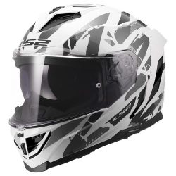 LS2 FF818 Storm 3 Kaos Helmet - white grey