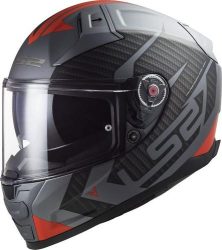 LS2 FF811 Vector 2 Splitter Helmet - matt titanium red