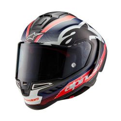 Alpinestars Supertech R10 Team Helmet - black carb red fluo blue matt