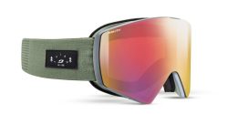 Julbo Skibrille Razor Edge - grau-grün, reactiv 1-3 high contrast, flash rot