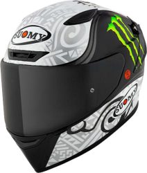 Suomy Integralhelm Track-1 Bagnaia Winter Test Monster Replica - schwarz-grau-weiss