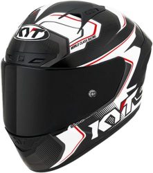 KYT Integralhelm NZ-Race Carbon Competition - carbon-weiss-rot