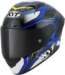 KYT Integralhelm NZ-Race Carbon Stride - carbon-blau-gelb
