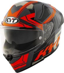 KYT Integralhelm R2R Octane - orange-rot-schwarz