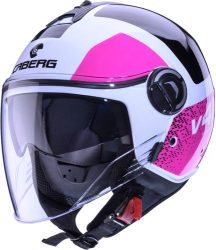 Caberg Jethelm Riviera V4X Alpha - weiss-fuchsia-schwarz