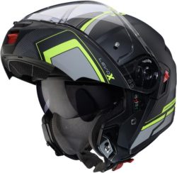 Caberg Klapphelm Levo X Elite matt - schwarz-grau-gelb fluo