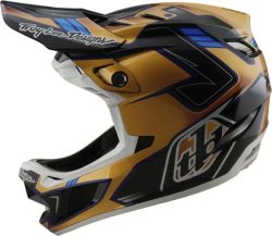 Troy Lee Designs D4 Composite Helmet W/MIPS - Royality schwarz-gold