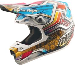 Troy Lee Designs SE5 ECE Carbon Helmet - Lowrider silber