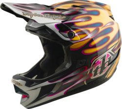 Troy Lee Designs SE5 ECE Carbon Helmet - Overspray black-gold-gray