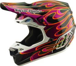Troy Lee Designs SE5 ECE Carbon Helmet - Torched black-violet-gold