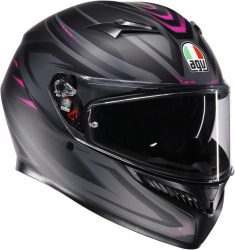 AGV Integralhelm K3 Syth - mat schwarz grau pink