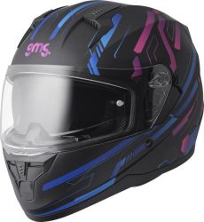 gms Integralhelm Hexago Graphic - blau-violett