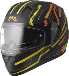 gms Integralhelm Hexago Graphic - gelb-orange