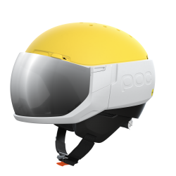 POC Levator MIPS Visier Skihelm - Hydrogen White/Aventurine Yellow Matt