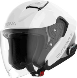 Sena OUTSTAR 2 Smart Motorrad-Jethelm - weiss glanz