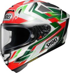 SHOEI X-Spirit Pro Escalate TC-4 Integralhelm - weiss-grün-rot