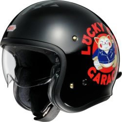 SHOEI J-O The Lucky Cat Garage TC-5 Jethelm - schwarz-grau-rot