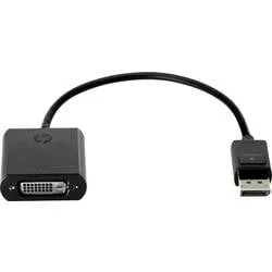 HP F7W96AA DisplayPort / DVI Adapter [1x DisplayPort Stecker - 1x DVI-Buchse 24+1pol.] Schwarz
