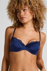 Hunkemöller - Bügel-BH, wattiert, für Damen, Blau Größe 80E