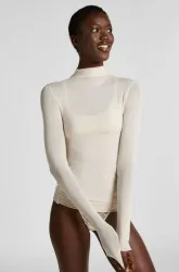 Hunkemöller - T-Shirt, langarm, für Damen, Weiss Größe M