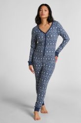 Hunkemöller Onesie Jersey Fairisle Blau