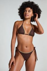 Hunkemöller Bikini Slip Cheeky Tanga Crochet Braun
