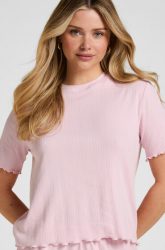 Hunkemöller Pyjama Top Pointelle Rose