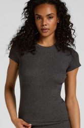 Hunkemöller Kurzärmeliges Pyjama-Oberteil Grau