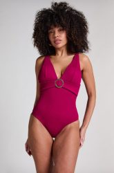 Hunkemöller Crinkle Ring Badeanzug Rot