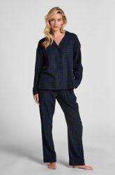 Hunkemöller Pyjamahose aus Flanell Blau