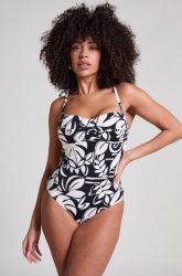 Hunkemöller Bandeau-Badeanzug Mauritius Schwarz