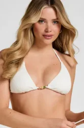Hunkemöller Dreieck-Bikinioberteil Crinkle Weiß