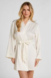 Hunkemöller Brautkimono aus Satin Weiß