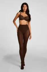 Hunkemöller Gerippte Strickstrumpfhose Kaschmir-Mix Braun