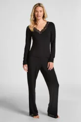 Hunkemöller - Pyjama, für Damen, Schwarz, Größe M