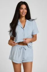 Hunkemöller Jersey-Shorts Essential Blau
