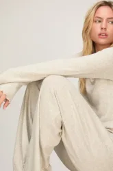 Hunkemöller Pyjama-Hose Loose Pointelle Grau