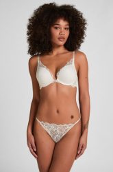 Hunkemöller Hoch geschnittener Tanga Prina Weiß