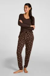 Hunkemöller Pyjamahose Jersey Braun