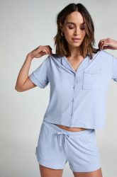 Hunkemöller Kurzärmelige Jersey-Jacke Essential Blau