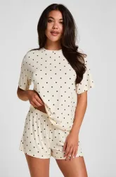 Hunkemöller Pyjama Set Loose Weiß