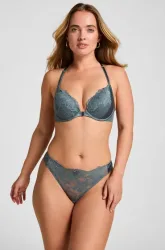 Hunkemöller Hoch geschnittener String Viktoria Blau